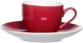 Produktbild: Ritzenhoff & Breker Espressotasse Doppio Espresso-Obertasse 80 ml Porzellan rot, 1-tlg., Porzellan