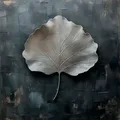 Produktbild: EUROART Wandbild 30 x cm Shimmering Leaves V Metall Silber