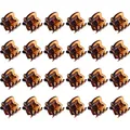 Produktbild: Haarklammern Mini,24er Pack Damen Haargreifer Kleine Haarspangen Kunststoff Orchidee Clips Pflanzenclips Pins Schellen für Mädchen Frauen 1.5 CM Schwarz