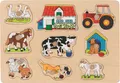 Produktbild: Steckpuzzle Greifpuzzle Bauernhofpuzzle Kinderpuzzle Holzpuzzle Farm Bauernhof