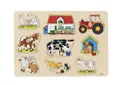Produktbild: Puzzle Holzpuzzle Steckpuzzle Bauernhof 9 Teile Goki 57908