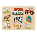 Produktbild: Goki Holz Noppen Puzzle Farm, 9st.
