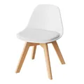 Produktbild: WOLTU Kinderstühle mit Holzbeinen, Stuhl für Kinder, Sitzhöhe 33 cm, Stabile Kinder Stühle mit Rückenlehne für Kinderzimmer, Sitzgruppe Kindertisch, 56 x 38 x 33 cm, Weiß