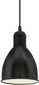 Produktbild: EGLO Pendelleuchte PRIDDY Hängeleuchte, Pendellampe, Stahl, schwarz, E27, Industrial, ohne Leuchtmittel, Wohnzimmerlampe, Esszimmerlampe, 1 flammig, Retro, Vintage, 110x15,5cm