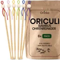 Produktbild: Bambus Ohrenreiniger – Nachhaltiges Oriculi Set 6 Stück für sanfte & umweltfr...