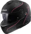 Produktbild: LS2 FF908 Strobe II Lux Klapphelm, schwarz matt/pink, 3XL (65/66)