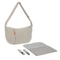 Produktbild: LÄSSIG Baby Wickeltasche zum Umhängen mit Wickelunterlage, Kinderwagenbefestigung, wasserabweisend/GRE Lunua Bum Bag beige