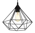 Produktbild: EGLO Pendellampe Tarbes, 1 flammige Vintage Pendelleuchte im Retro Look, Material: Stahl, Kunststoff, Farbe: Schwarz, Fassung: E27, Ø 32,5 cm