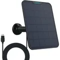 Produktbild: Reolink - 6w Solarpanel Für Akku Überwachungskamera Aussen, Usb Schnittstelle, Solar Wlan Ip Kamera Outdoor, 360° Einstellbare Halterung, Non-stop-solar(4m Kabel), Schwarz