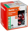 Produktbild: fischer DuoPower 10 x 50, Universaldübel, leistungsstarker 2-Komponenten-Dübel, Kunststoffdübel zur Befestigung in Beton, Ziegeln, Stein, Gipskarton uvm., ohne Schrauben, 50 Stück