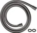 Produktbild: hansgrohe Isiflex - universal Duschschlauch 1,25m, mit Verdrehschutz, flexibler Brauseschlauch mit Knickschutz, inkl. Dichtungsringe, Brushed Black Chrome