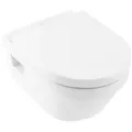 Produktbild: Villeroy & Boch Architectura Combi-Pack Tiefspül- WC DirectFlush (offener Spülrand) inklusive WC-Sitz mit SoftClosing Funktion, Weiß Alpin, 5684HRR1, Farbe: Weiß CeramicPlus
