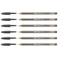 Produktbild: BIC Kristall-Kugelschreiber Stifte, groß, 1,6 mm, Schwarz, 6 Stück