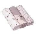 Produktbild: LÄSSIG Baby Mulltuch Spucktuch Puckdecke 3er Set Baumwolle 80 x 80 cm/ Heavenly soft Swaddle L Tiny Farmer Flowers