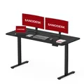 Produktbild: SANODESK Höhenverstellbarer Schreibtisch Elektrisch 120x60cm Einteilige Tischplatte, 4 Speicherplätzen, 60 kg Tragkraft, Anti-Kollisionsschutz Schwarz