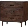 Produktbild: Livetastic Kommode Liya, Dunkelbraun, Holz, Mangoholz, massiv, 3 Schublade(n) Schubladen, 90x90x50 cm, stehend, Wohnzimmer, Kommoden & Sideboards, Kommoden