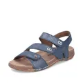 Produktbild: Rieker Damen Klassische Sandalen 61402, Frauen Sandalen,Sommerschuhe,Freizeitschuhe,offene Schuhe,Strandschuhe,blau (12),40 EU / 6.5 UK