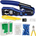 Produktbild: Brileine RJ45 Crimpwerkzeug-Set Cat5e Cat6 Crimpwerkzeug-Set