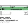 Produktbild: Bolzen ISO 2341 m.Kopf/Splintloch B 8 x30 x26,5 Stahl galvanisch verzinkt (023410120080030)