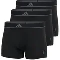 Produktbild: adidas Herren Boxershorts, 3er Pack - Trunks, Active Micro Flex Eco, Logo, einfarbig Schwarz XL