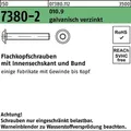 Produktbild: No Brand - Iso 7380-2 Flachkopf-flanschschraube Vg M8x45 Stahl 10.9 Galvanisch Verzinkt Innensechskant 200 Stk