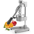 Produktbild: H&H Professionelle Zitruspresse mit Hebelmechanismus, aus Metall, grau, robustes Design, 29 x 40 cm, ideal für Granatäpfel, Zitrusfrüchte, für den privaten und professionellen Gebrauch