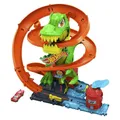Produktbild: Hot Wheels City T-Rex-Feuerschlacht Spielset und Die-Cast-Spielzeugauto im Ma...