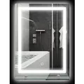 Produktbild: Kleankin Badspiegel Aluminium Hartglas Silber B50 x T2,7 x H70cm