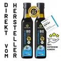 Produktbild: KRÄUTERLAND Bio Schwarzkümmelöl ungefiltert 500ml frisch kaltgepresst (2x250ml)