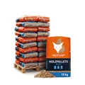 Produktbild: Holzpellets Blue Palette 300 kg (20 x 15 kg) - 6mm Weichholz Pellets mit hohem Heizwert & geringem Ascheanteil - Premium Heizpellets als Sackware für Feuerrohr, Kamin, Ofen oder Grill