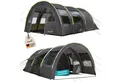 Produktbild: Skandika Tunnelzelt Kemi 4 Campingzelt mit 2 dunklen Schlafkabinen, Personen: 4, bewegliche Frontwand, wasserdicht, 2 m Stehhöhe, Vorzelt, Familienzelt