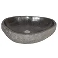 Produktbild: LEBENSwohnART Waschbecken NATURSTEIN-XL ca. 45-55cm Flußstein Findling Aufsatzwaschbecken