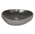 Produktbild: LebensWohnArt Aufsatzwaschbecken Waschbecken NATURSTEIN-XL ca. 45-55cm Flußstein Findling