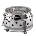 Produktbild: Petromax Atago Gasgrill - Tischgrill für den Einsatz beim Camping, im Garten oder Balkon - ideal zum Grillen, als Ofen oder Feuerschale - Picknick Grill mit Grillrost und Piezo-Zündung - Edelstahl