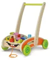 Produktbild: Eichhorn Rollwagen inkl. 35 Bausteine bunt 39 x 26 x 48 cm Lauflernwagen NEU/OVP