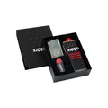 Produktbild: Zippo FC Bayern München Chrom Brushed Feuerzeug Geschenkset Lasergravur Xmas NEU