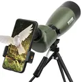 Produktbild: 25-75X70 Spektive für Zielschießen, Jagd, Vogelbeobachtung, Wildtierbeobachtung. Low Light Vision Spektiv mit Metall-Stativ, Telefon-Adapter, Tragetasche, BAK4 Prisma, FMC-Objektiv (GN0014G)