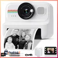 Produktbild: Kinderkamera Sofortbildkamera 1080P mit 32GB Karte 3 Rollen Druckpapier Schwarz