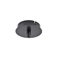 Produktbild: SLV elektrische Komponente DECKENROSETTE FITU 1er Rosette rund inkl. Zugentlastung / schwarz, 8,5 x 8,5 x 3,9 cm