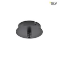 Produktbild: SLV 132600 Deckenrosette 1 Ausgang rund schwarz inkl. Zugentlastung