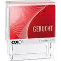 Produktbild: Colop 100672 Textstempel selbstfärbend: Gebucht, rot