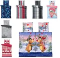 Produktbild: One Home Bettwäsche Winter Thermofleece, Fleece, 4 teilig, Weihnachten Partner Elche, kuschelig flauschig warm weich Modern