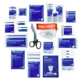 Produktbild: FLEXEO DIN 13157 Nachfüllset für Erste-Hilfe-Koffer, Verbandskasten | Verbandkastenfüllung bestehend aus 85 Teilen inkl. Erste-Hilfe-Anleitung | nach aktueller geltender DIN 13157:2021