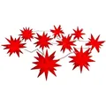 Produktbild: Näve Outdoor 9er-LED Weihnachtslichterkette 3D-Sterne Rot