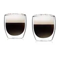 Produktbild: GLASWERK Doppelwandiges Latte Macchiato Design Glas (2 x 230 ml) Kaffeetasse Design - doppelwandige Tasse, transparente Tasse, spülmaschinenfeste Teetasse, Kaffeetasse
