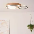 Produktbild: BRILLIANT moderne LED Deckenleuchte KARNEY | Design Deckenlampe mit Holzdruck | 48W 5600 Lumen 3000 Kelvin | Aluminium/Kunststoff - Schwarz/Braun