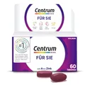 Produktbild: Multivitamin - Centrum Für Sie, 60 St. - Hochwertiges Nahrungsergänzungsmittel mit Mikronährstoffen speziell für Frauen - Vitamine, Mineralstoffe und Spurenelemente zur täglichen Komplettversorgung