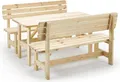 Produktbild: iWerk Massivholzgarnitur Kiefer natur 3-teilig