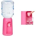Produktbild: Relaxdays Wasserspender Mit Tank & Zapfhahn, Tisch Trinkwasserspender Büro, 4,5 L, Kunststoff, H X D: 47,5 X 17 Cm, Pink