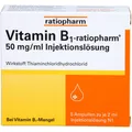 Produktbild: VITAMIN B1-RATIOPHARM 50 mg/ml Inj.Lsg.Ampullen 10 ml